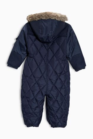 Navy Quilted Snowsuit (3mths-6yrs)